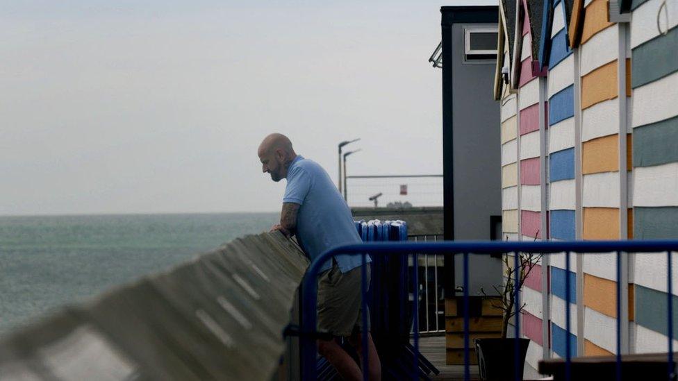 Daniel on pier