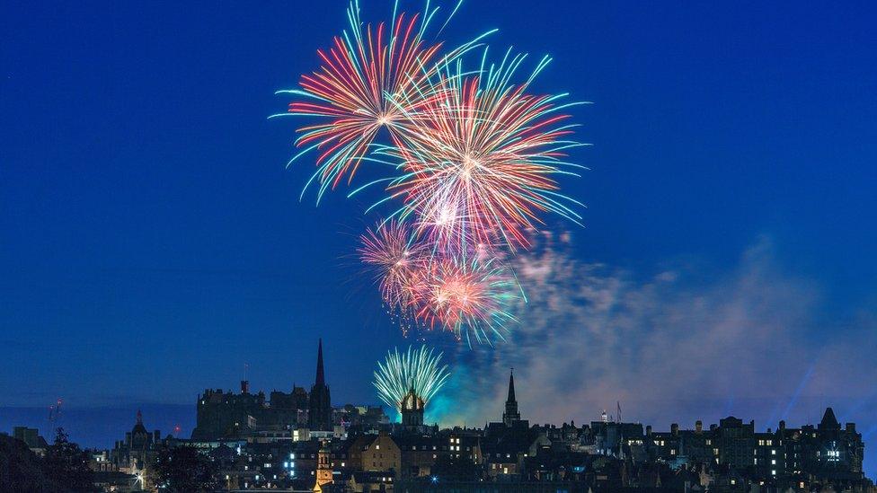 Fireworks at Edinburgh festival