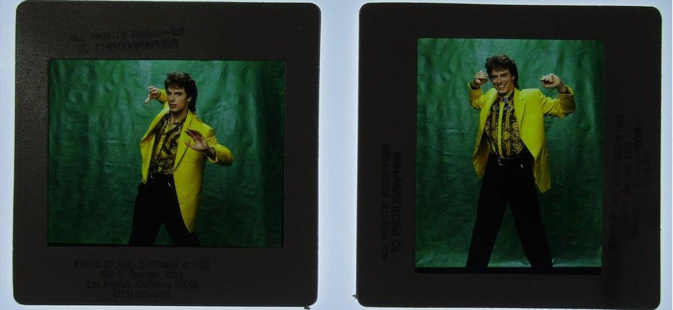 Slides of actor John Barrowman