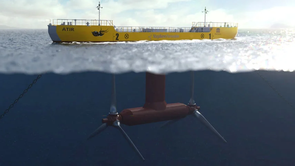 Example illustration of a tidal energy platform