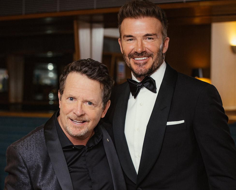 Michael J Fox and David Beckham