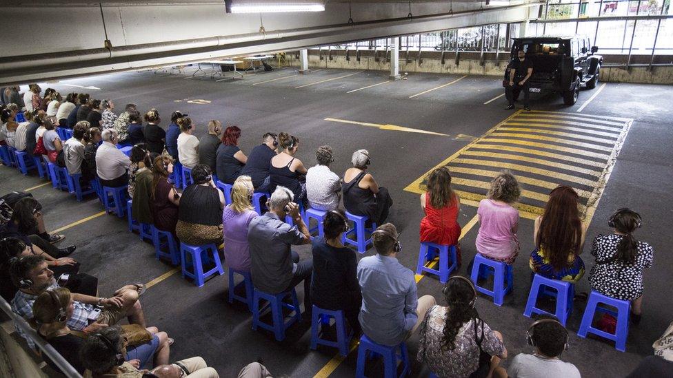 The show takes place in a car park in western Sydney