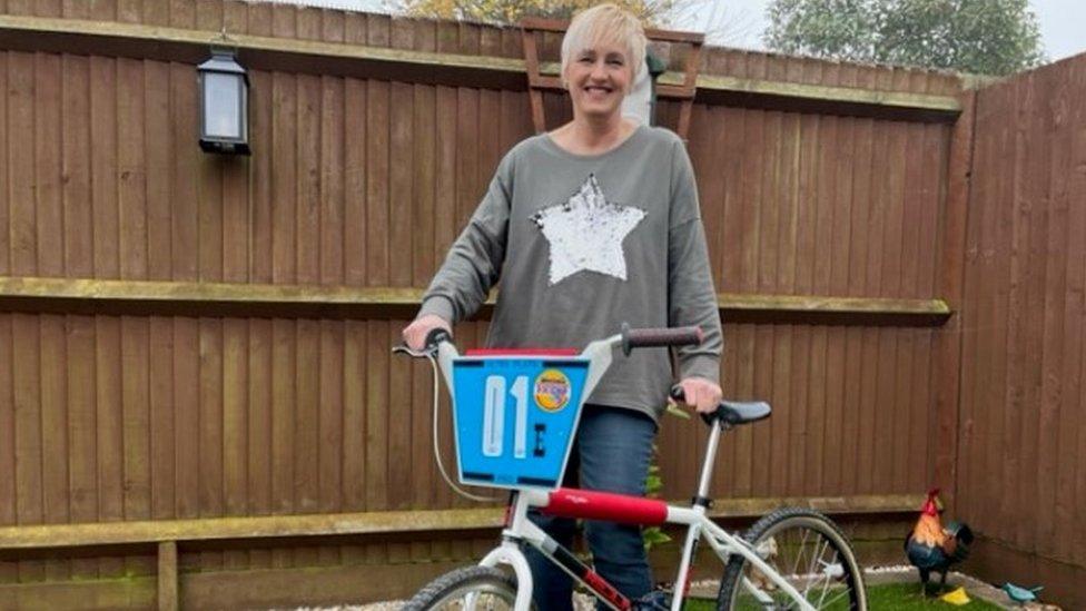 Sarah-Jane Nichols and BMX bike