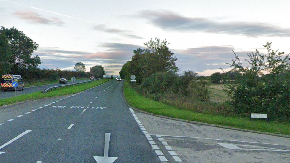 The Carter's Lane junction with the A505