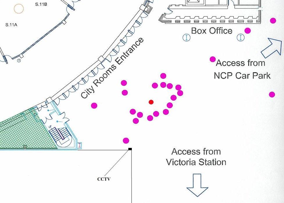 Diagram showing victims of Manchester Area attack