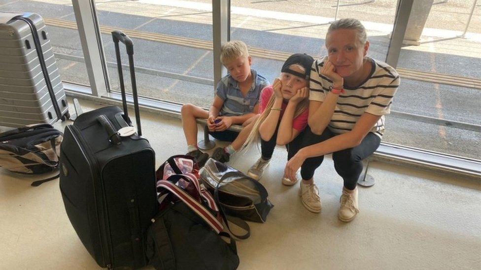 Family stranded by cancelled flight