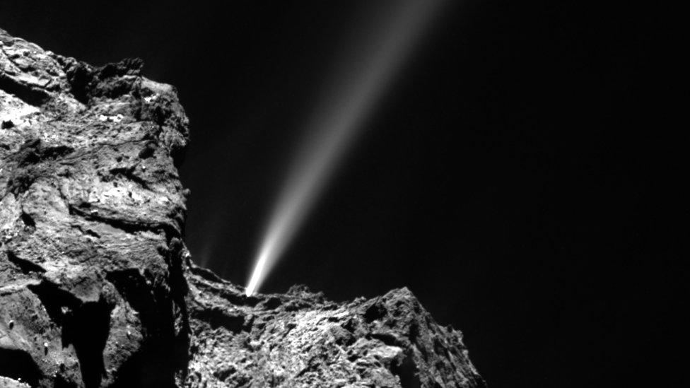 jet blasting from Comet 67P