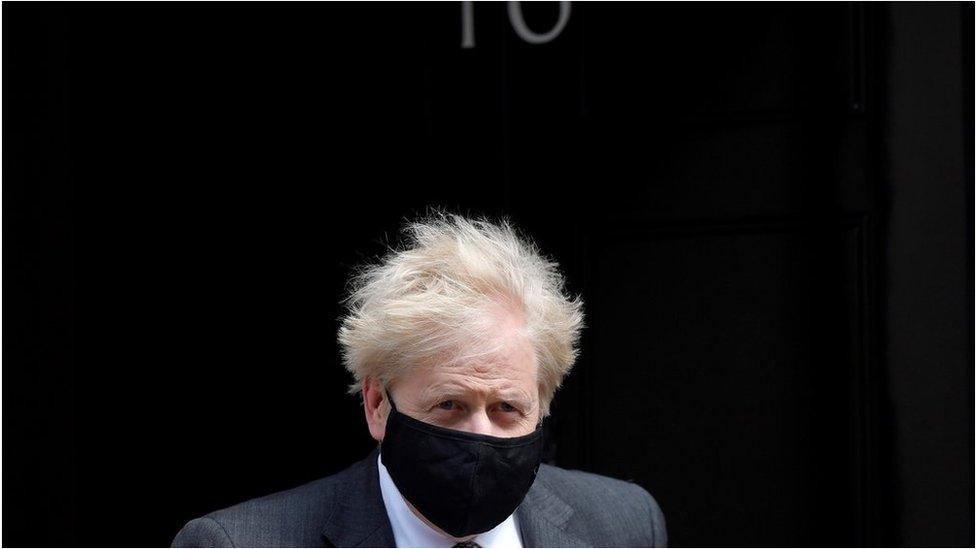 Boris Johnson leaving Downing Street