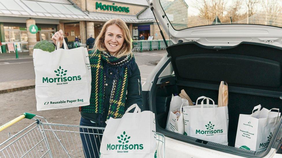 Morrisons to sell paper shopping bags in all stores BBC News