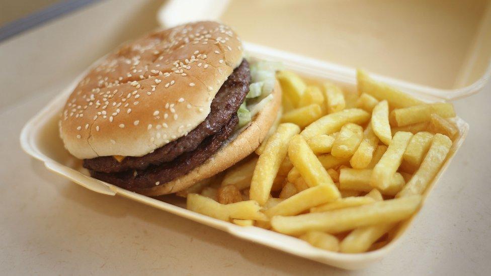 Burger and fries