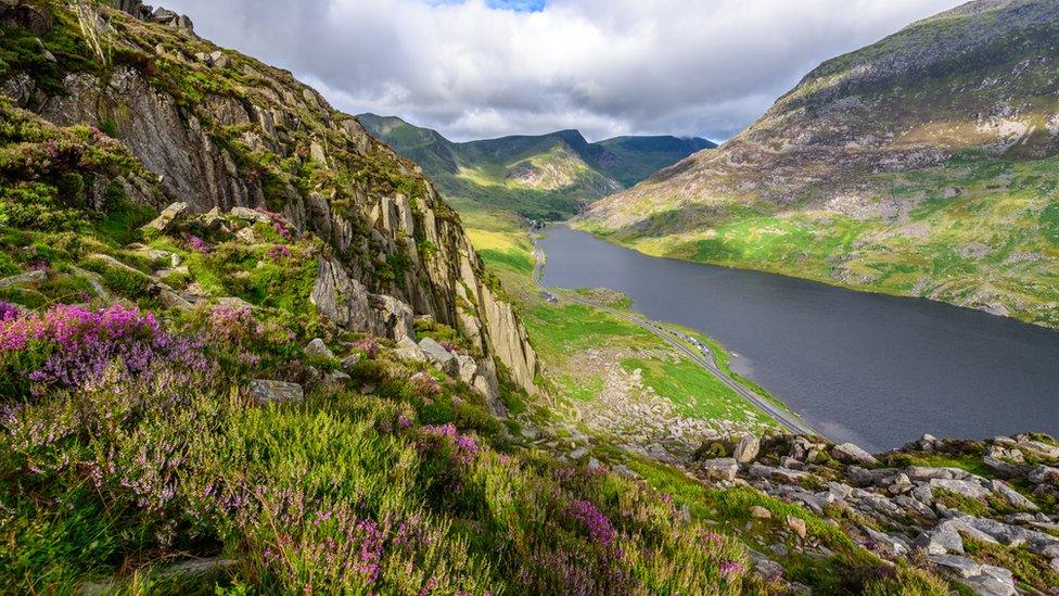 The view from the top of Tryfan in Snowdonia