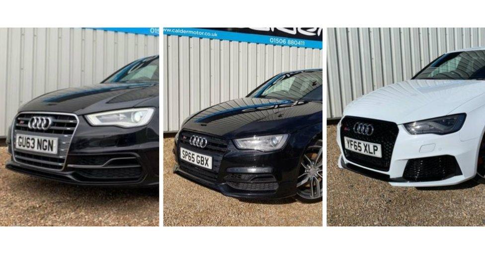 Stolen Audi cars