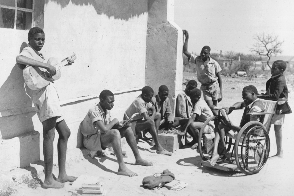 Students outside at the Cyrene Mission in Zimbabwe - archive shot