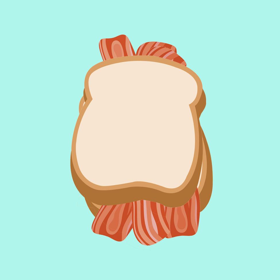 Bacon sandwich illustration