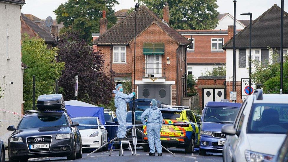 Forensic officers in Streatham