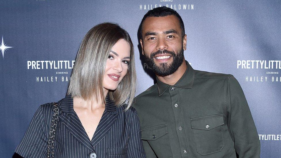 Ashley Cole and his partner Sharon Canu