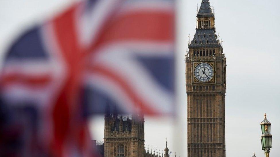 Union Flag outside Parliament