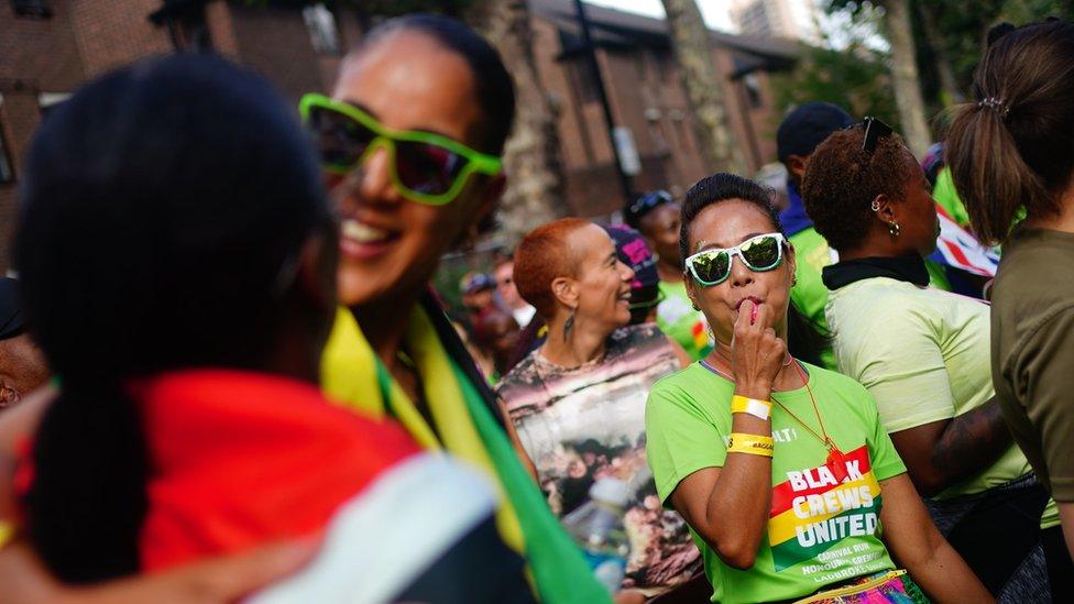 Notting Hill Carnival goers