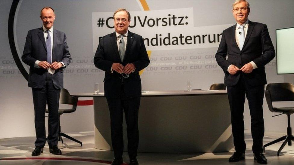 (L-R) Friedrich Merz, Armin Laschet, and Norbert Röttgen