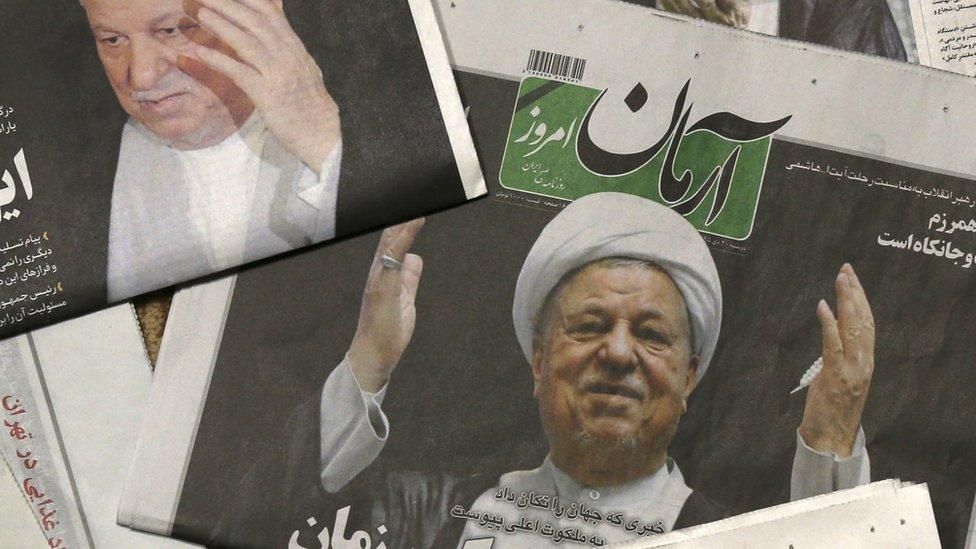 Front pages of 9 January 2017 edition of Iranian newspapers