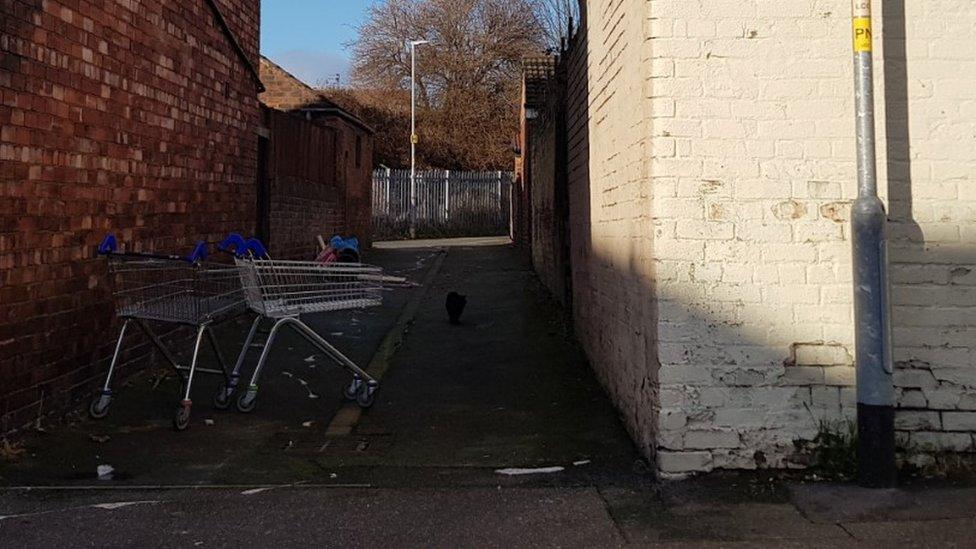 Abandoned shopping trolleys in Gainsborough