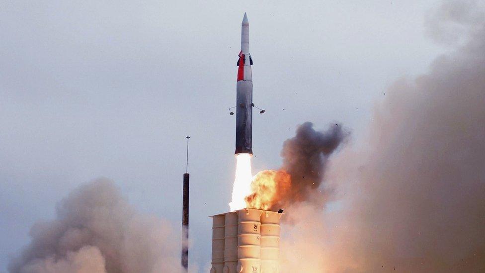 Arrow 2 missile being test-fired