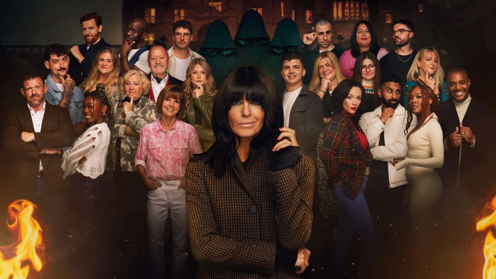 Claudia Winkleman with this year's contestants on The Traitors