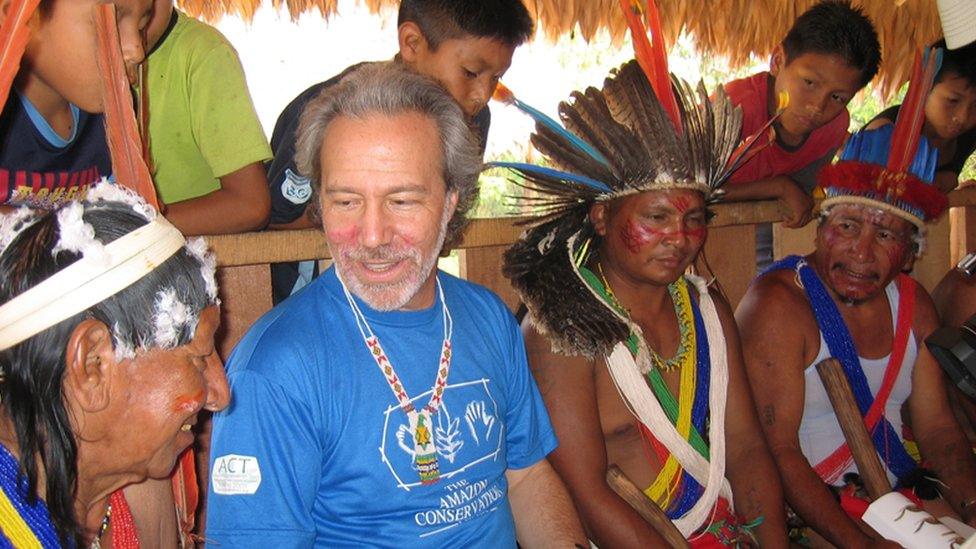 Mark Plotkin with native Amazonian tribes