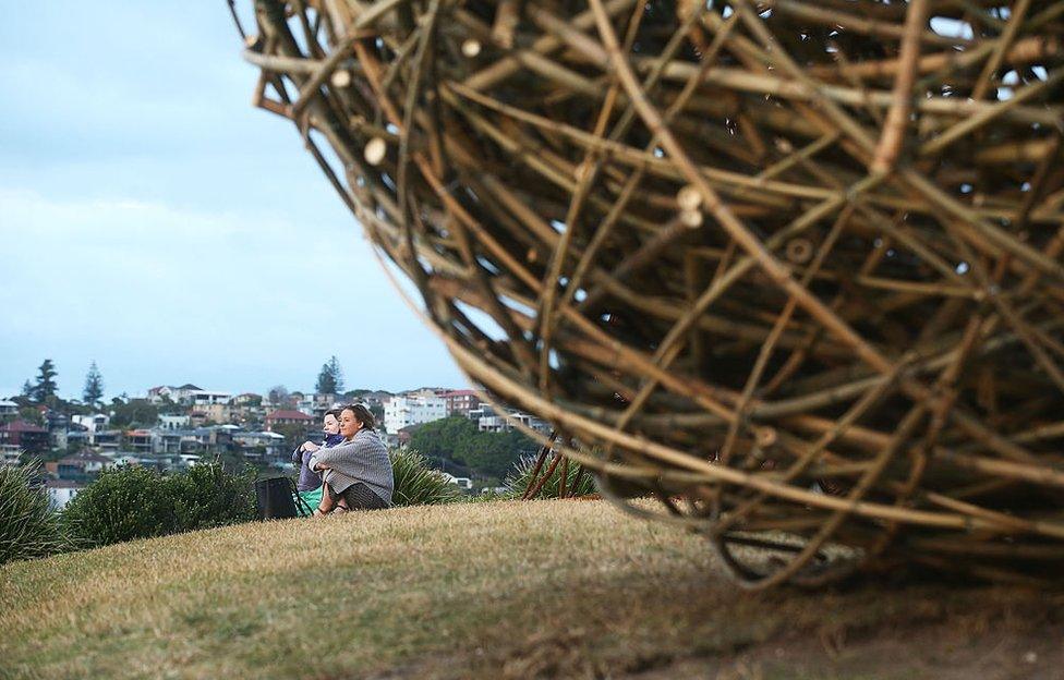 This huge bamboo and steel sphere, for example, took a team more than a week to set up.