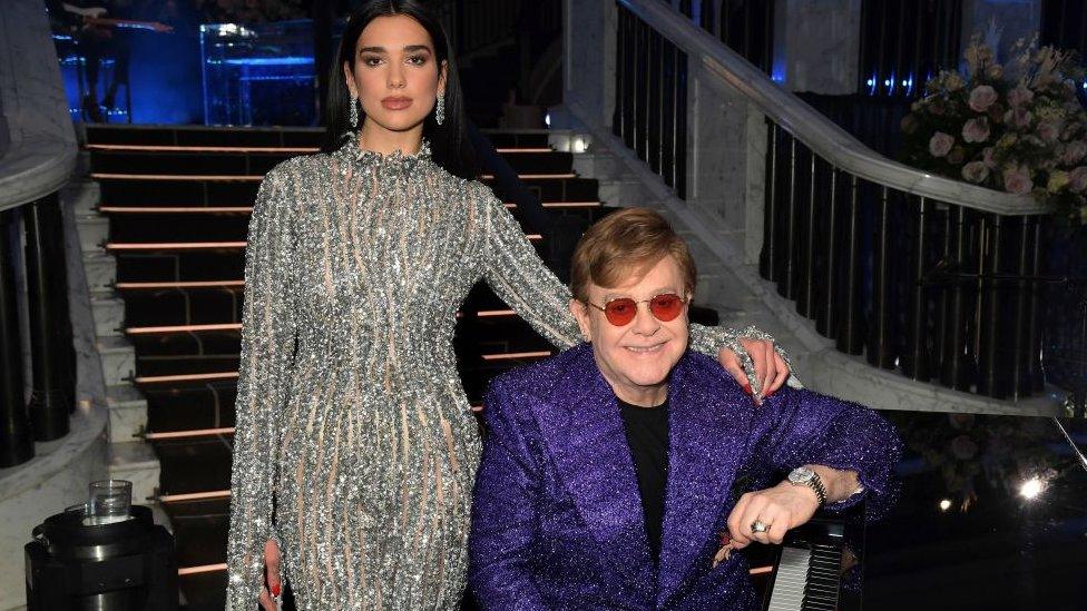 Dua Lipa and Elton John