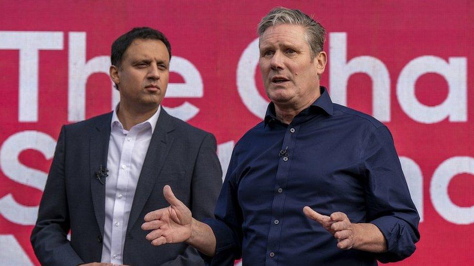 Anas Sarwar and Keir Starmer