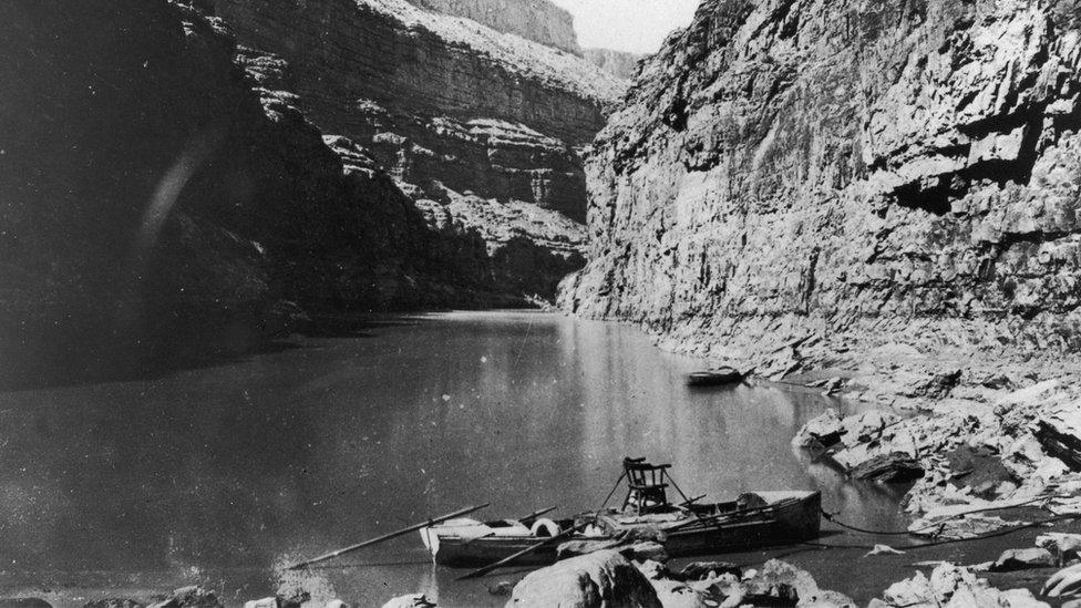 John Wesley Powell's boat called Emma Dean.