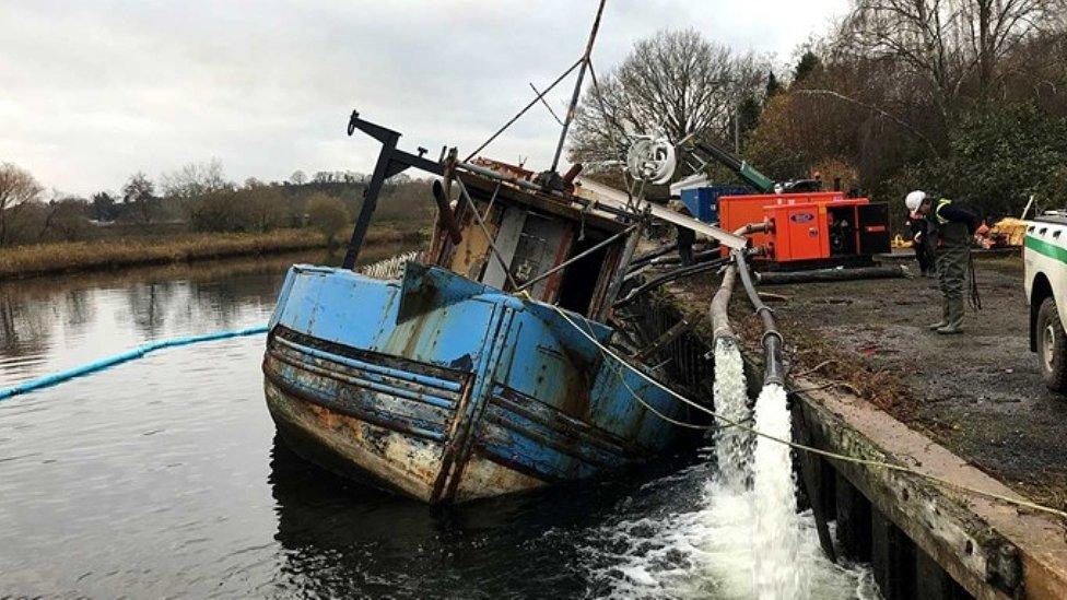 The Strathspey on Exeter Ship Canal
