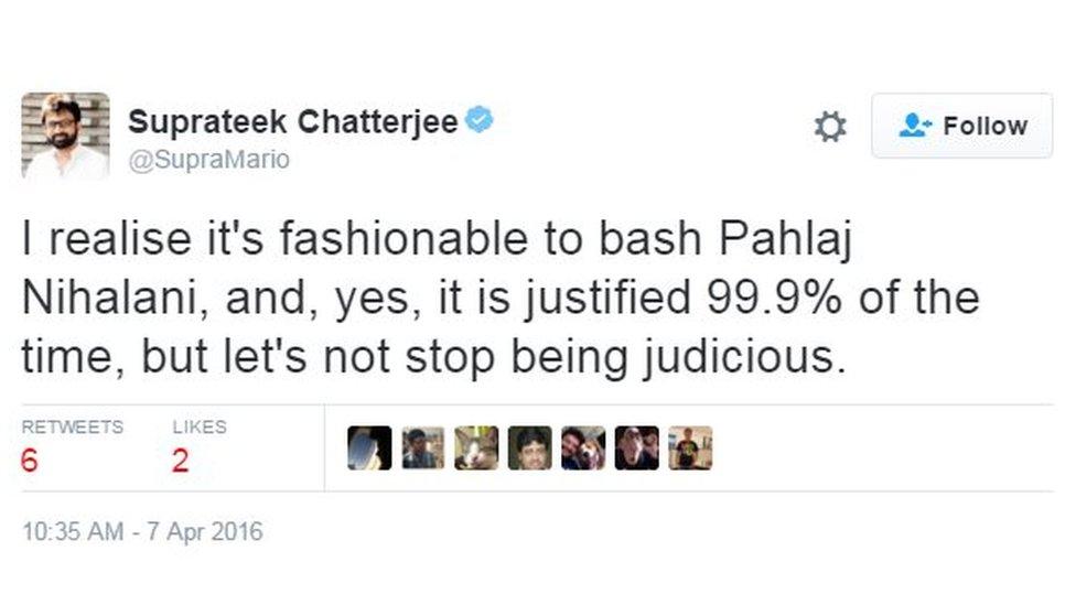 I realise it's fashionable to bash Pahlaj Nihalani, and, yes, it is justified 99.9% of the time, but let's not stop being judicious.