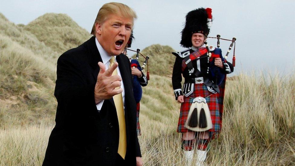 Donald Trump at Menie