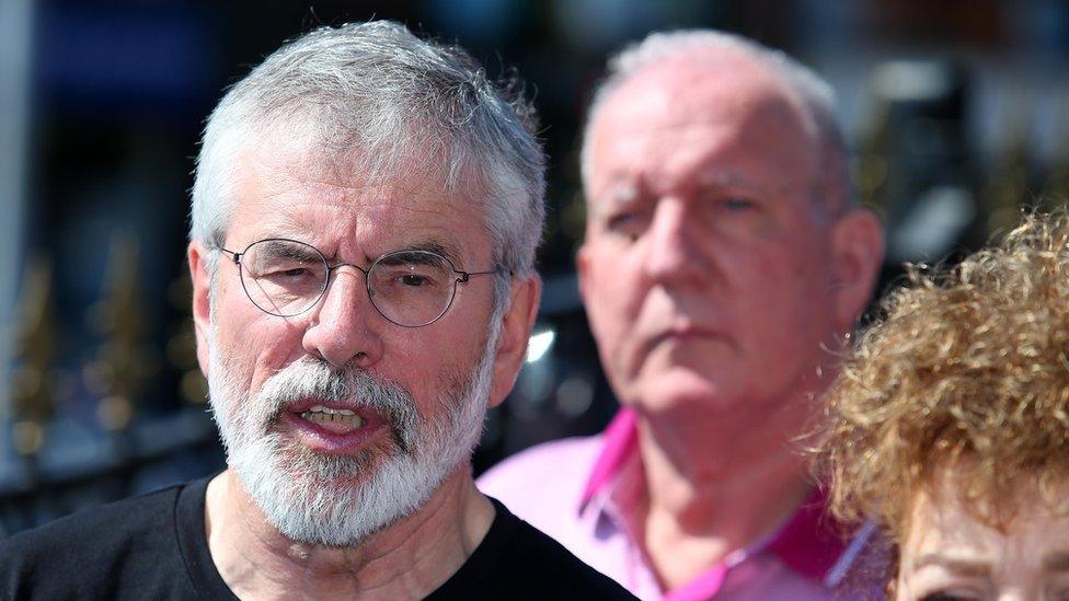 Bobby Storey and Gerry Adams