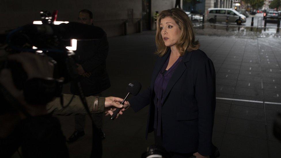 Penny Mordaunt being interviewed