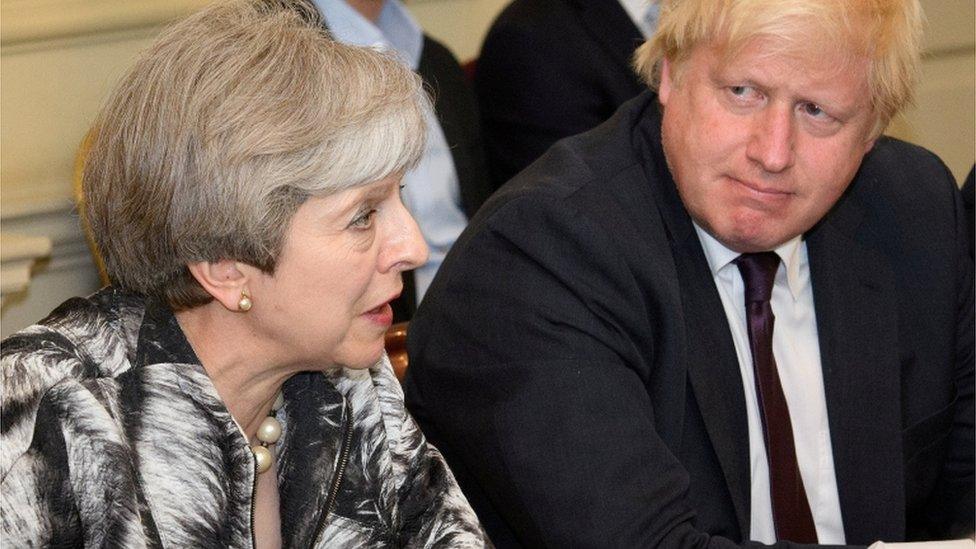 Theresa May and Boris Johnson