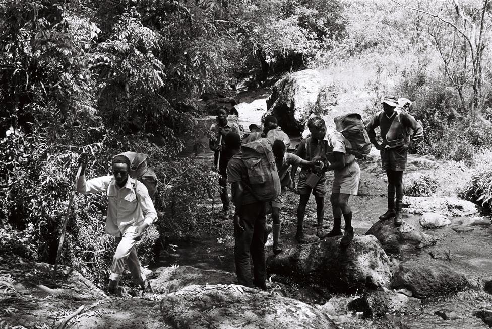 Trek participants practice camping during a two week training course