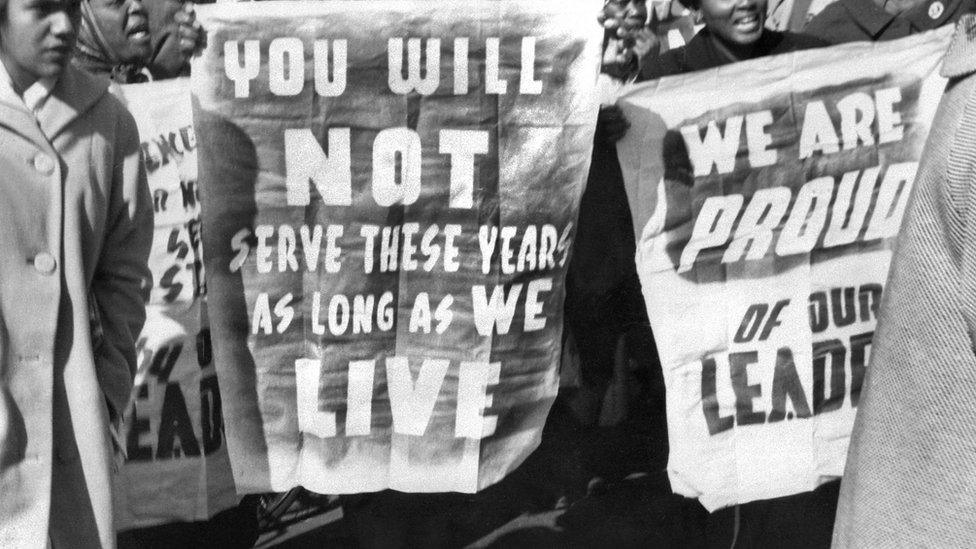 Protestors in South Africa