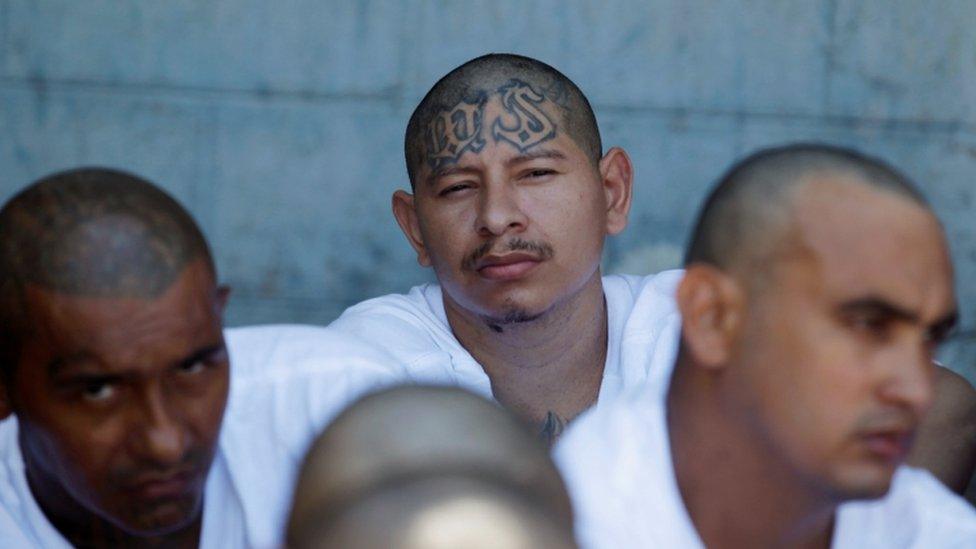 Suspected Mara Salvatrucha gang members in El Salvador, 16 Nov 2016