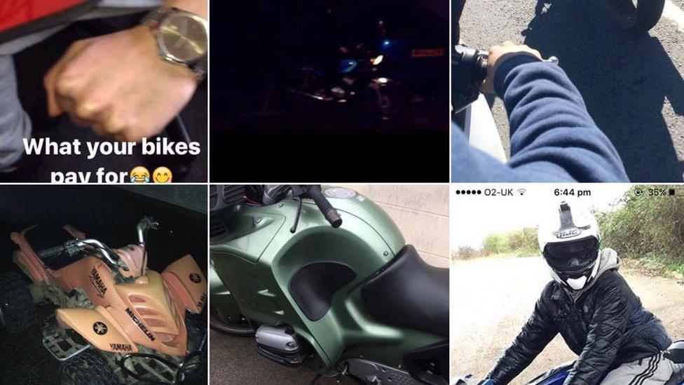 Social media accounts moped crime boasts