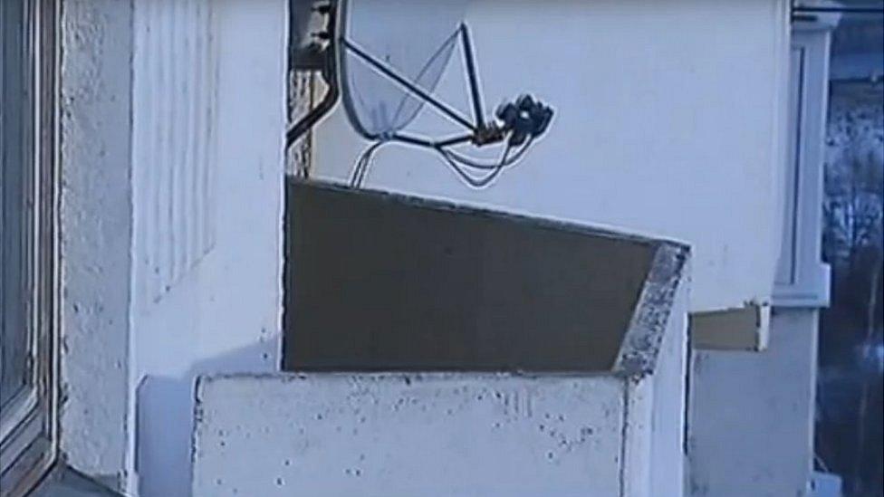 Balcony of apartment block - Rossiya 24 TV