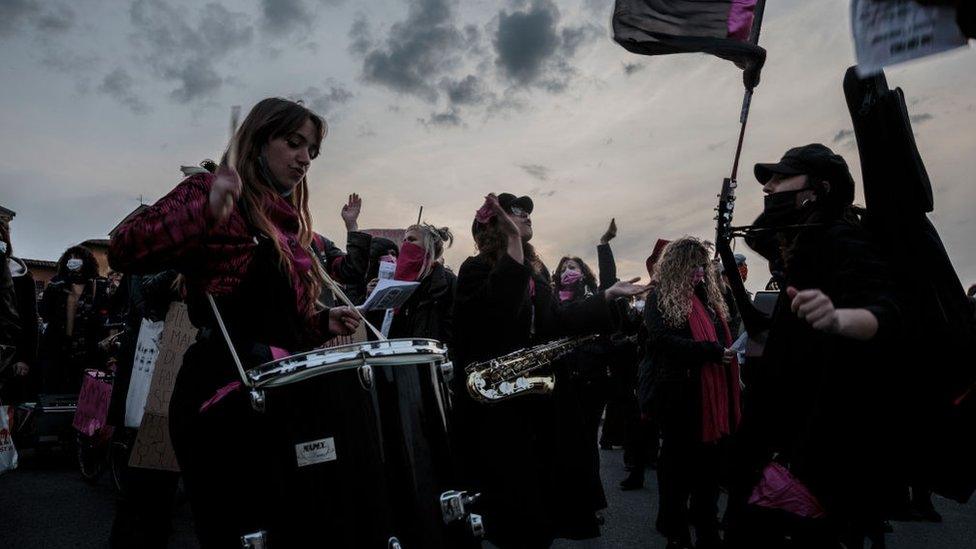 International Women's Day in Pisa, Italy, 2021