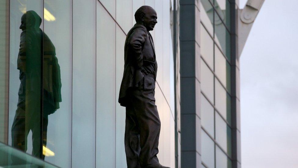 The Matt Busby statue at Old Trafford