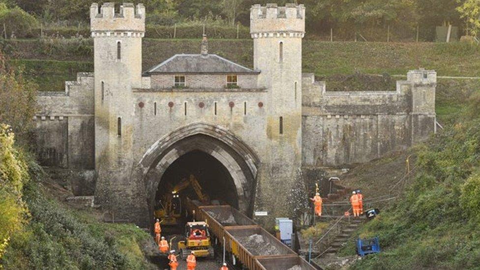 Works to Clayton Tunnel, the longest tunnel on the Brighton Main Line