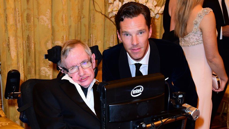 Stephen Hawking and Benedict Cumberbatch