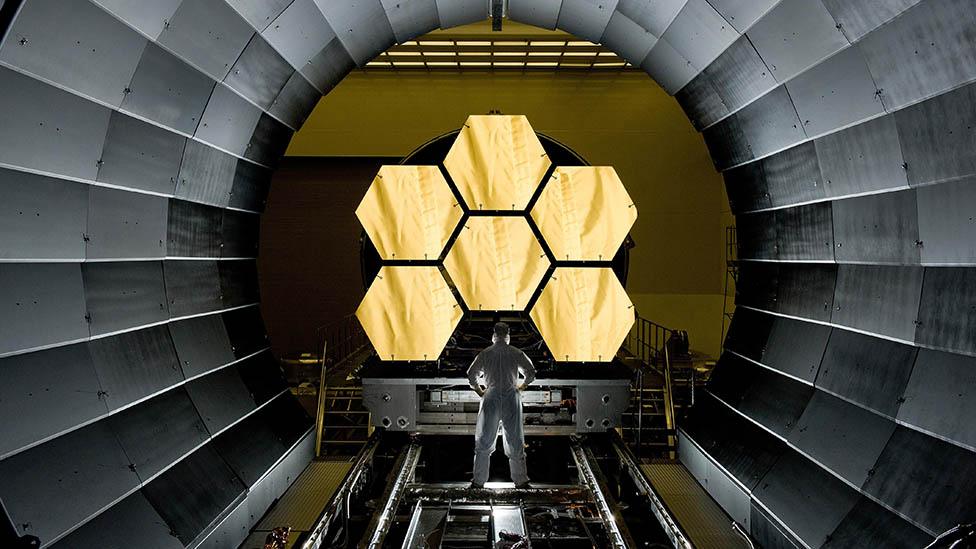 The mirror in the James Webb Space Telescope