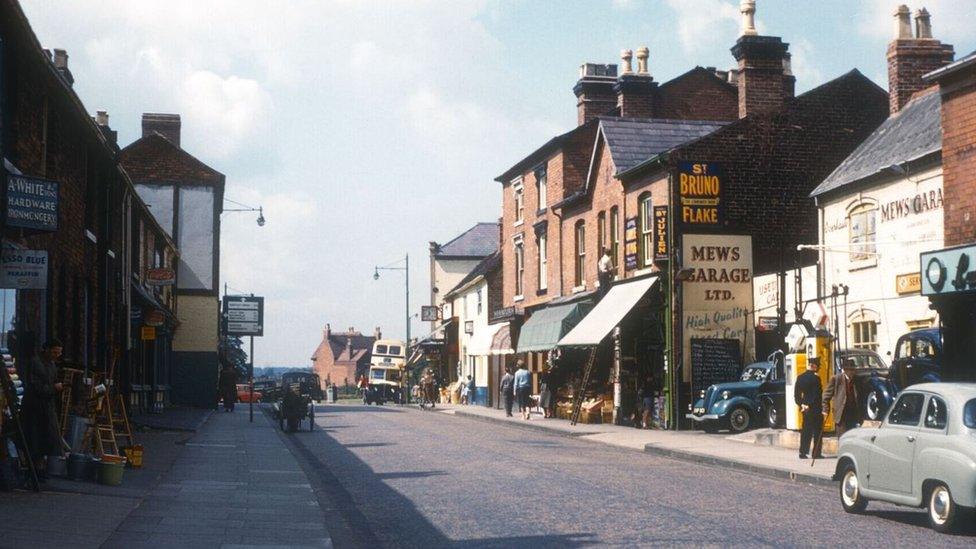 Harborne High Street, in a view towards War Lane, in 1960