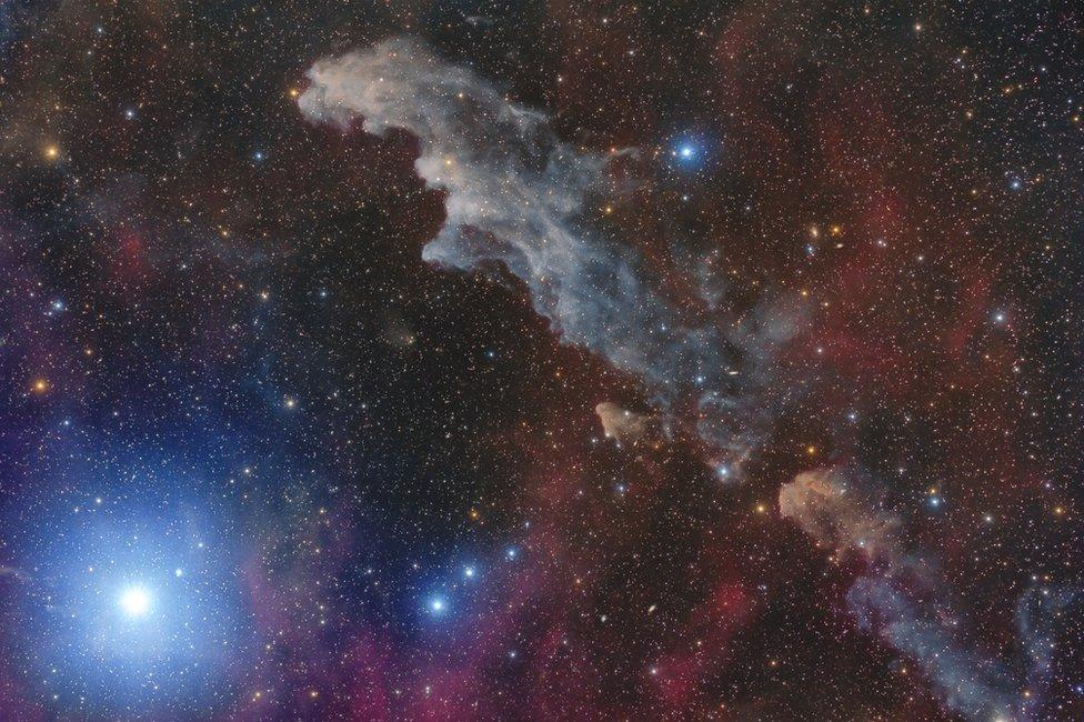 Rigel and the Witch Head Nebula